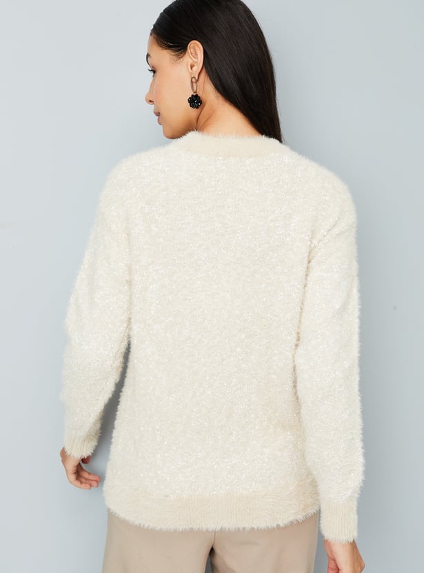 Women Knitted Plush Sweater