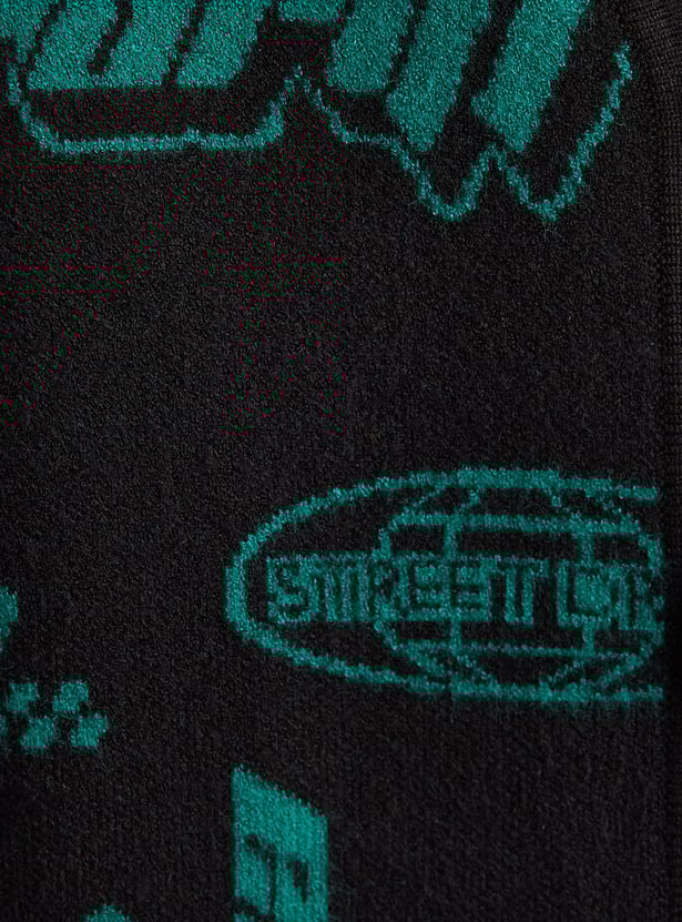 Boys All-Over Printed Cardigan