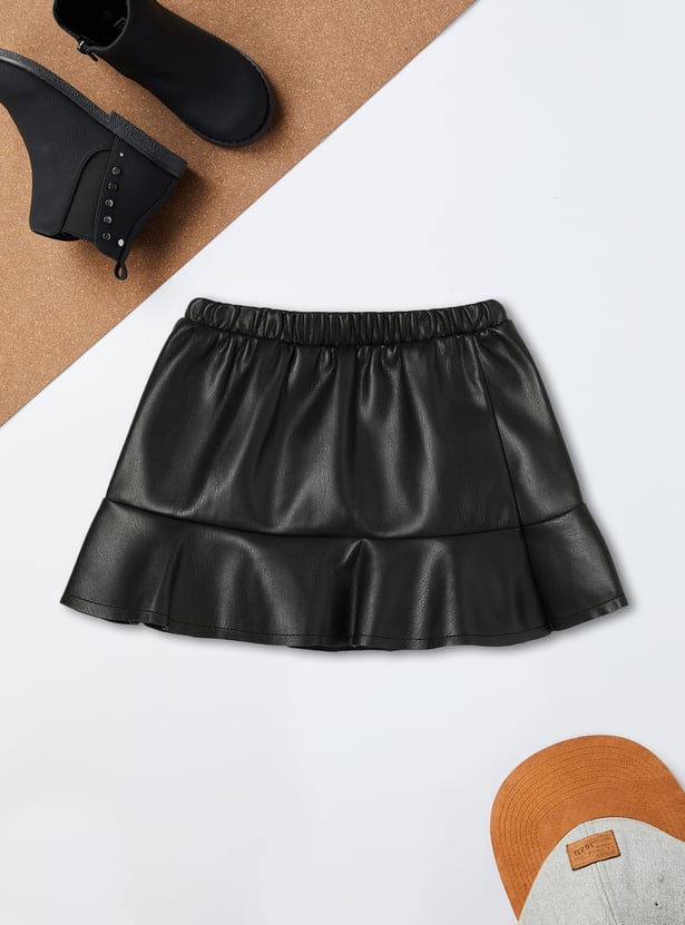 Girls Solid A-line Skirt