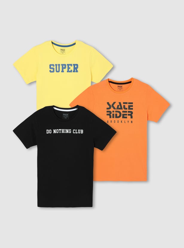 Boys Printed T-shirt - Pack of 3