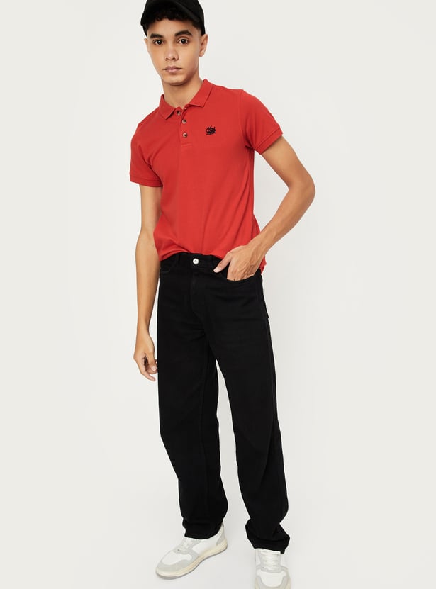 Boys Solid Polo T-shirt - Pack of 2