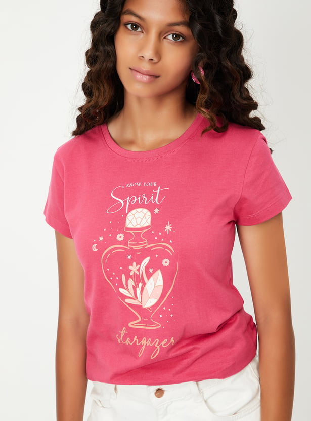 Girls Printed T-shirts - Pack of 3