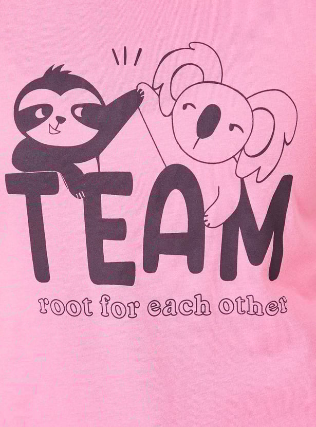 Girls Graphic Printed T-shirt - Pack of 3