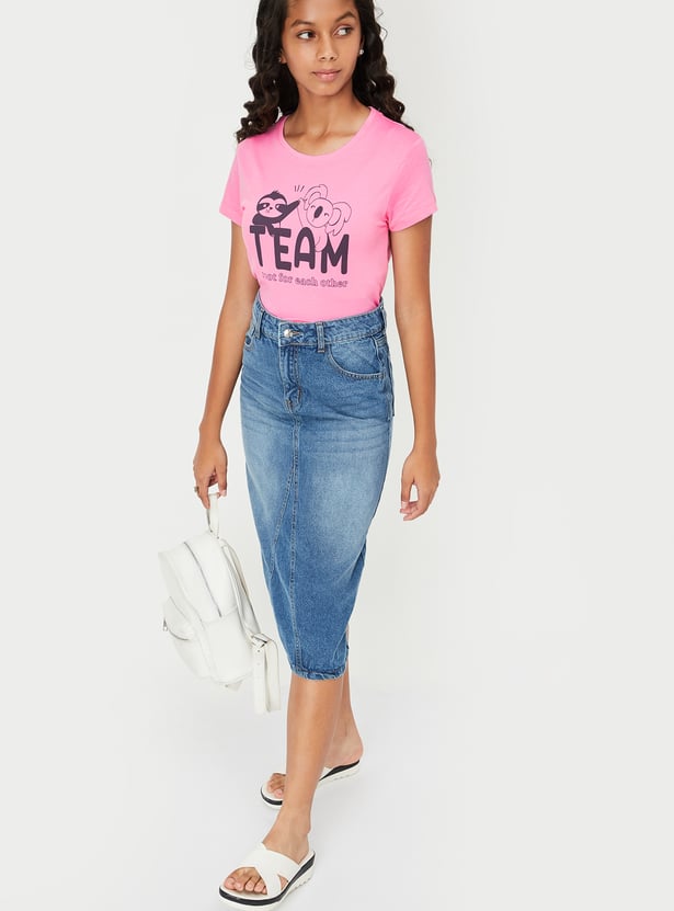 Girls Graphic Printed T-shirt - Pack of 3