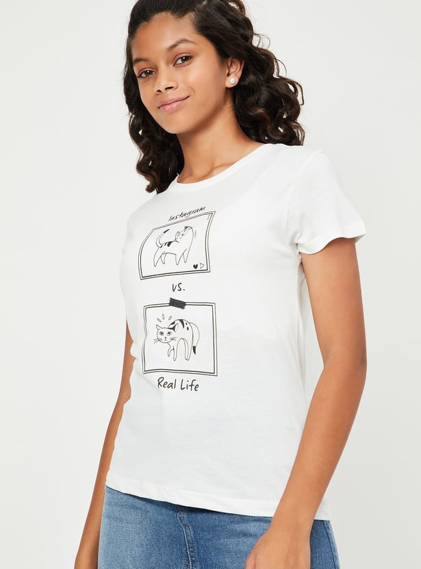 Girls Graphic Printed T-shirt - Pack of 3