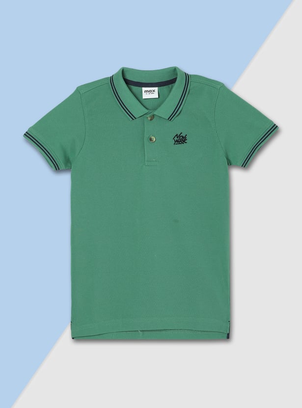 Boys Solid Polo T-shirt Pack of