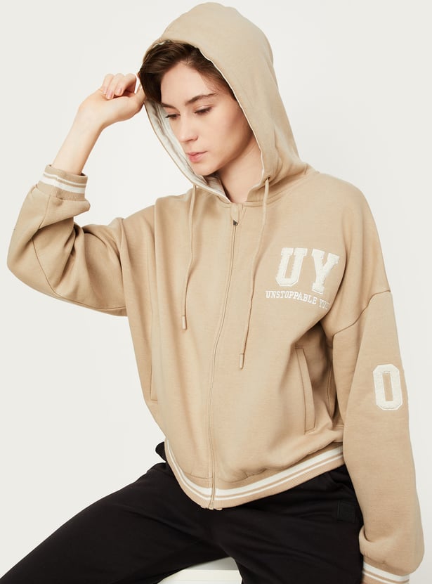 Women Embroidered Sports Sweatshirt