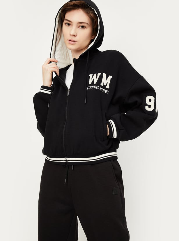 Women Embroidered Sports Sweatshirt