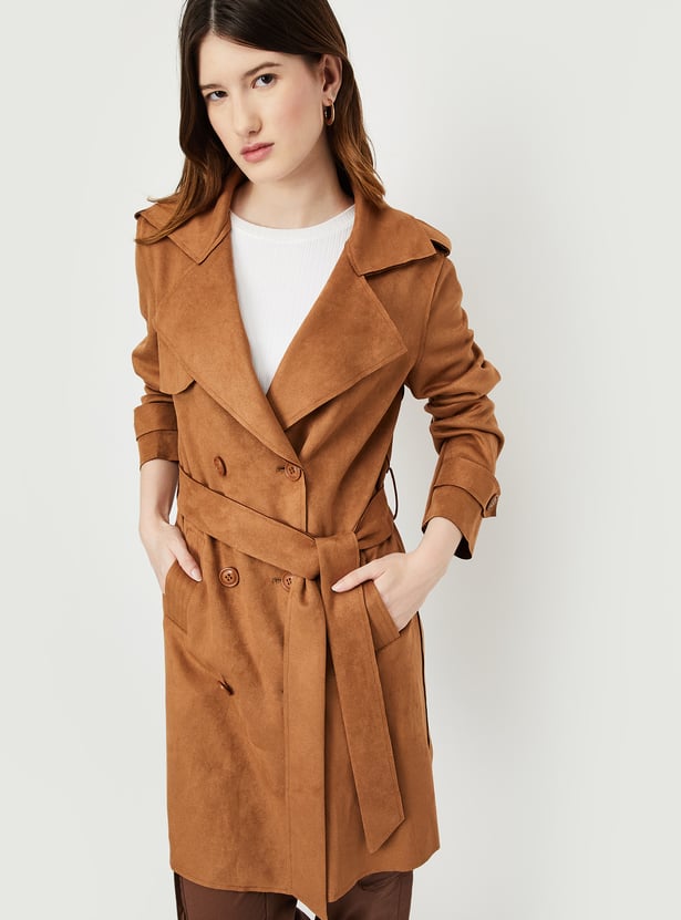 Women Lapel Collared Coat