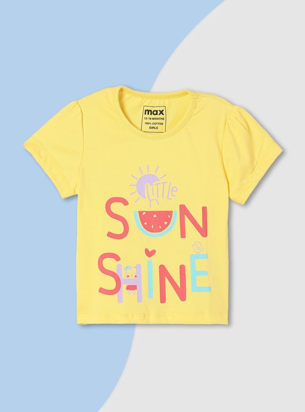 Girls Graphic Printed T-shirt - Pack of 5