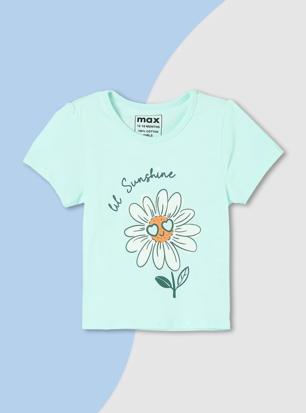 Girls Graphic Printed T-shirt - Pack of 5