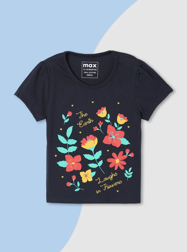 Girls Graphic Printed T-shirt - Pack of 5