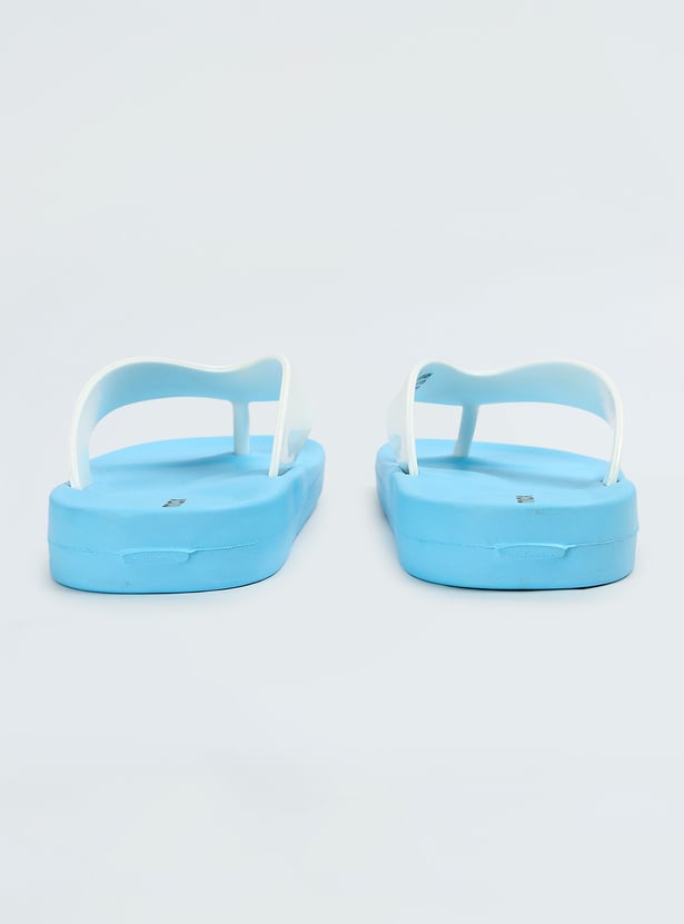 Girls Colourblocked V-Strap Flip Flops