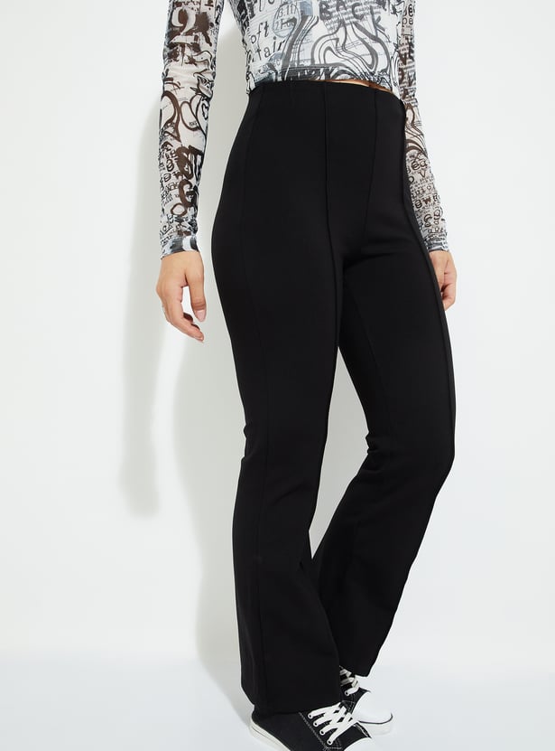 ALAYA F x URB_N Women Solid Pintuck Trousers