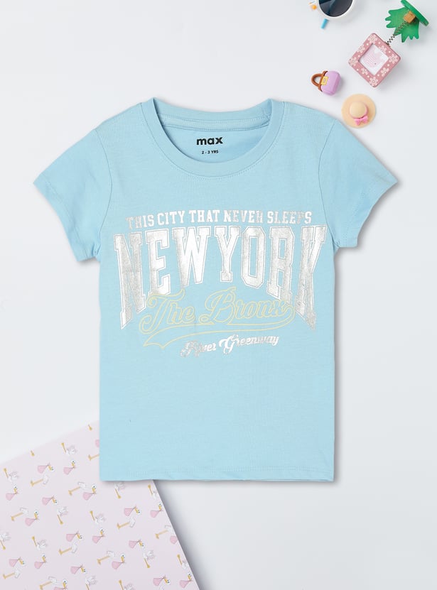 Girls Foil Printed T-shirt