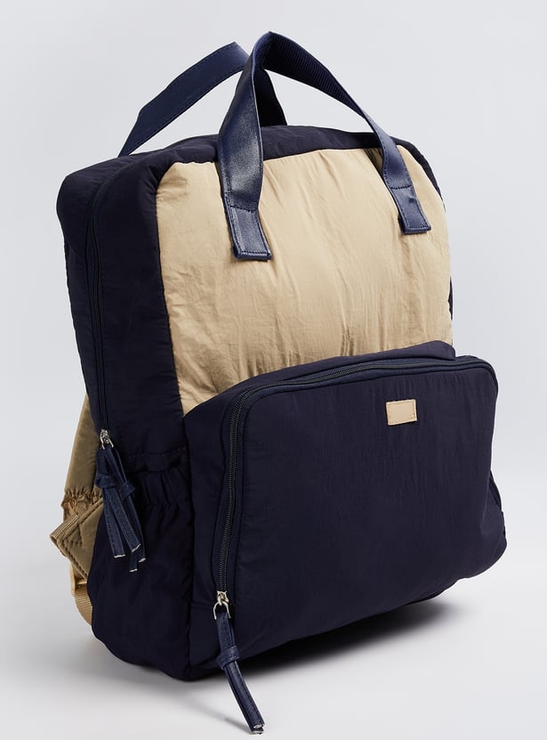 Women Colourblock Diaper Backpack