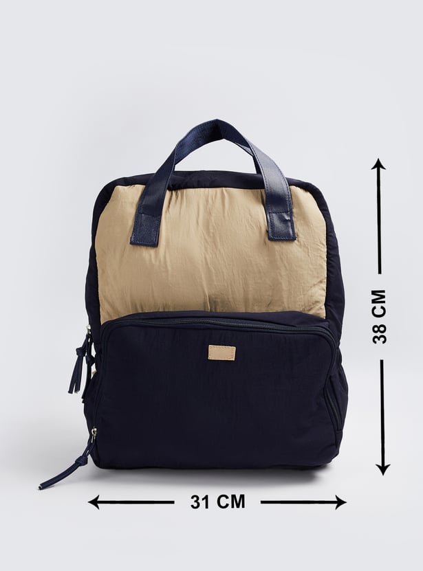 Women Colourblock Diaper Backpack