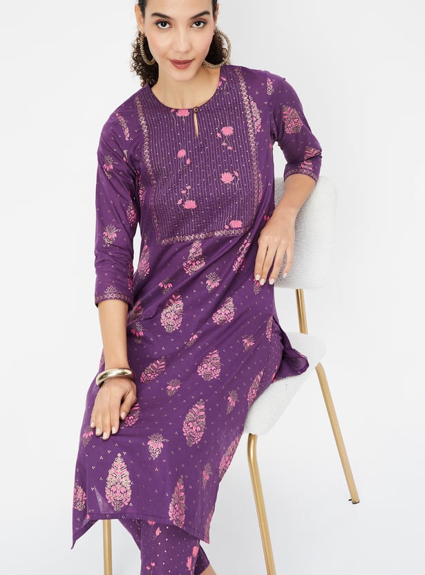 Women Printed Straight Kurta Set