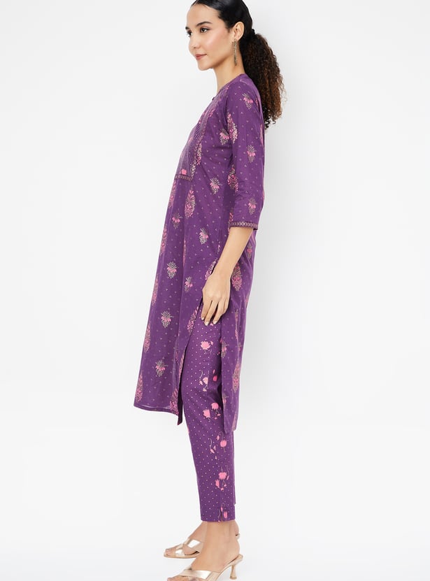 Women Printed Straight Kurta Set