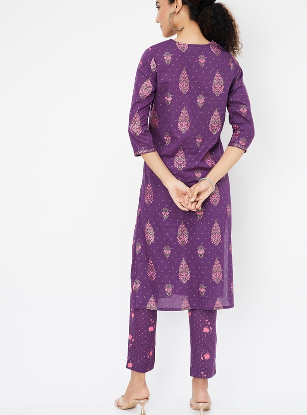 Women Printed Straight Kurta Set