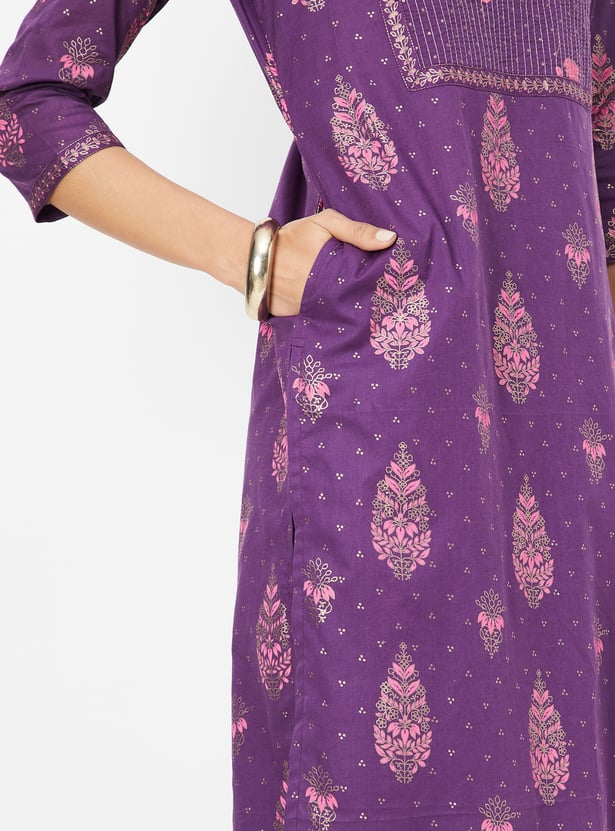 Women Printed Straight Kurta Set