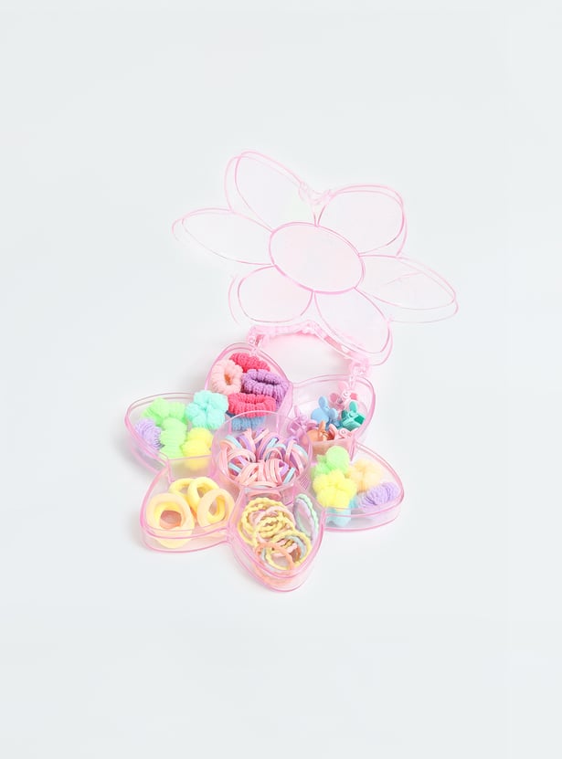 Girls Assorted Hair Accessories with Floral Box