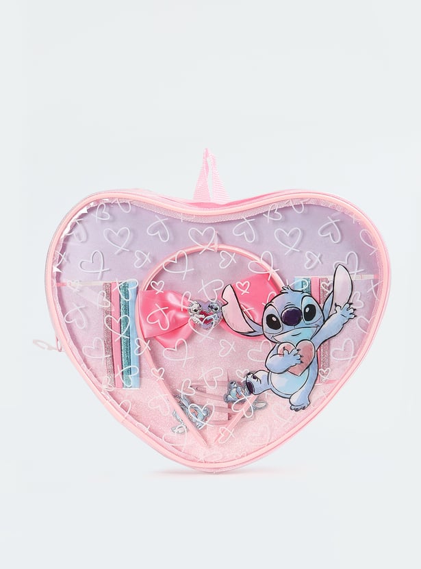 Girls Assorted Hair Accessories with Stitch Printed Box - Pack of 12