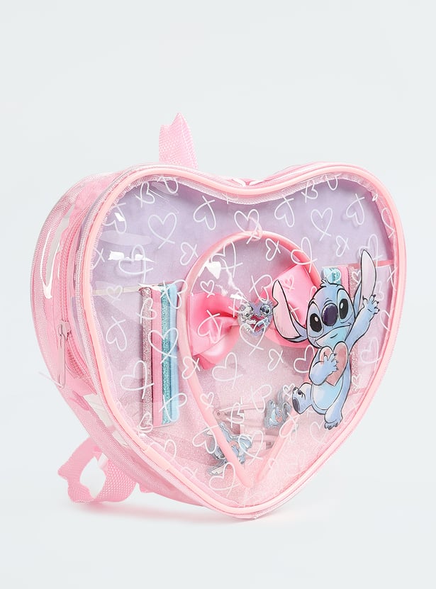 Girls Assorted Hair Accessories with Stitch Printed Box - Pack of 12