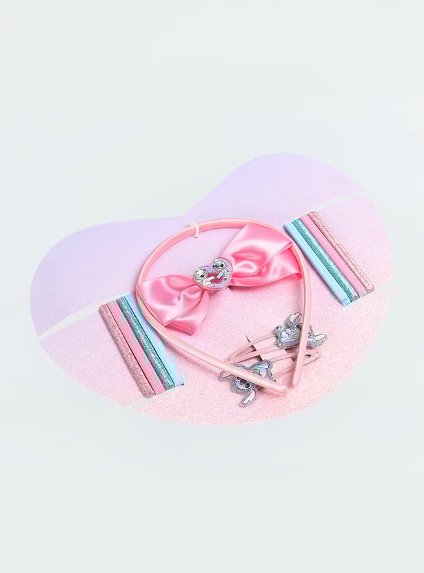Girls Assorted Hair Accessories with Stitch Printed Box - Pack of 12