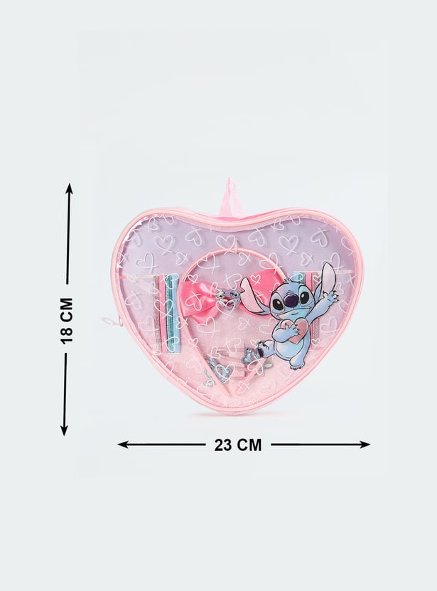 Girls Assorted Hair Accessories with Stitch Printed Box - Pack of 12