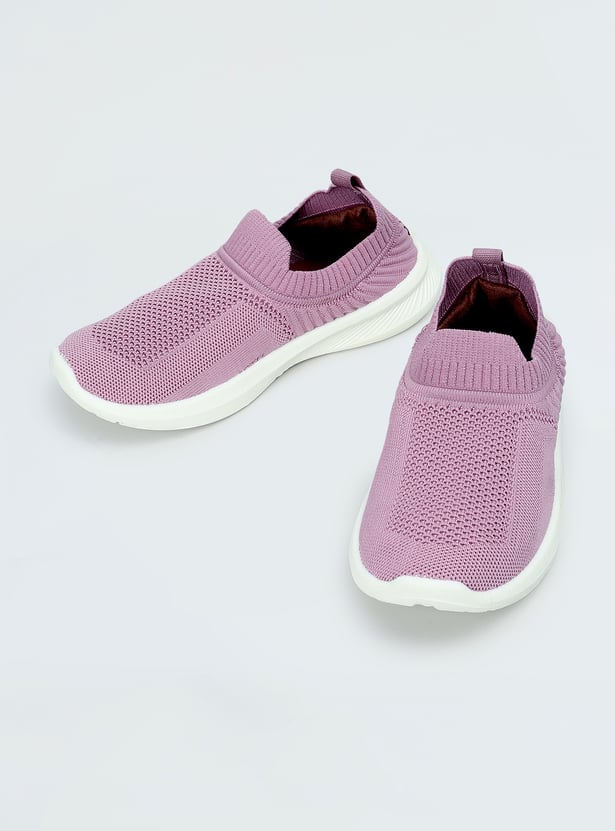 Girls Knit Slip-On Sports Shoes