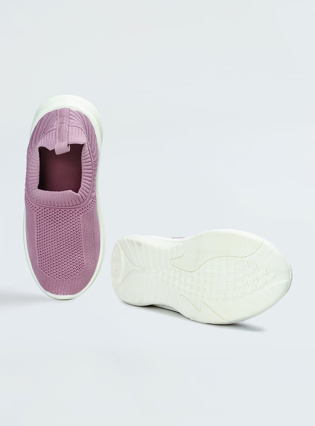 Girls Knit Slip-On Sports Shoes