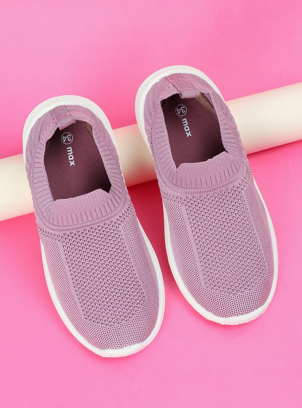 Girls Knit Slip-On Sports Shoes