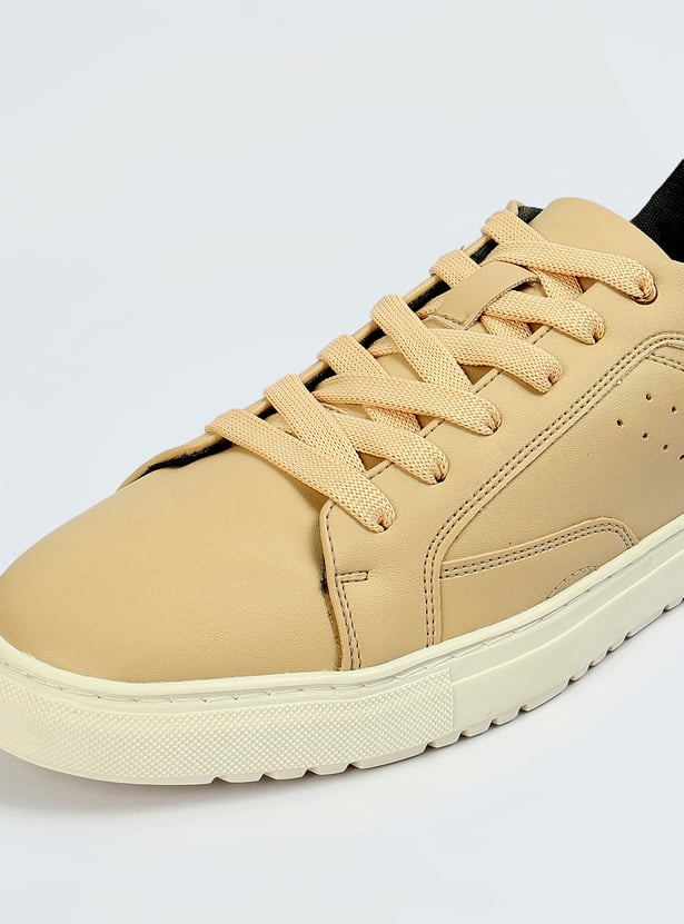 Men Solid Lace-Up Sneakers