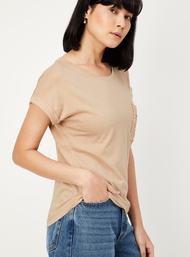 トップス OJOS Bandage Mesh T-shirt beige ☆送料・関税込☆OJOS☆Bandage Mesh T-shirt☆Tシャツ☆