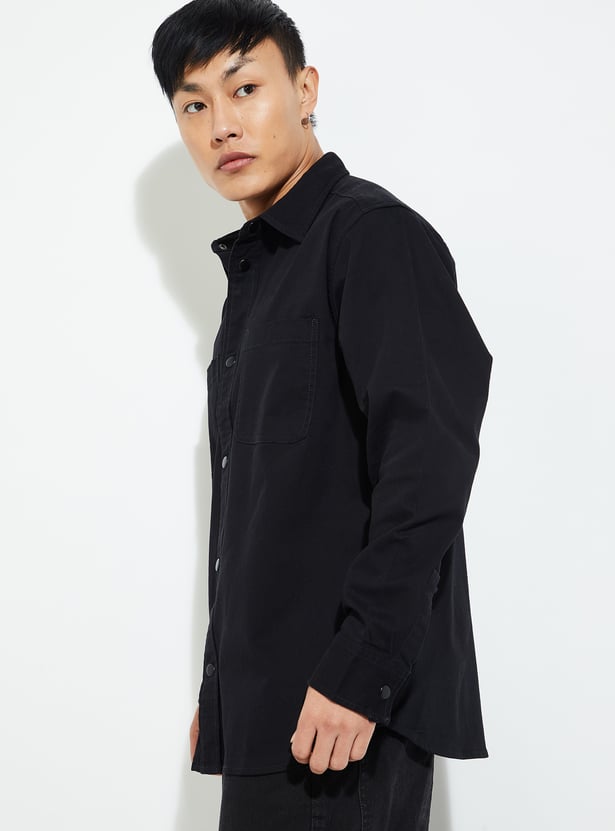 URB_N Men Solid Oversized Shirt