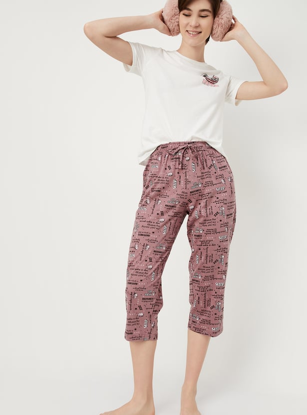 Buy Women Printed Knit Capris Online at just Rs. 449.0 - 1000014285392 ...