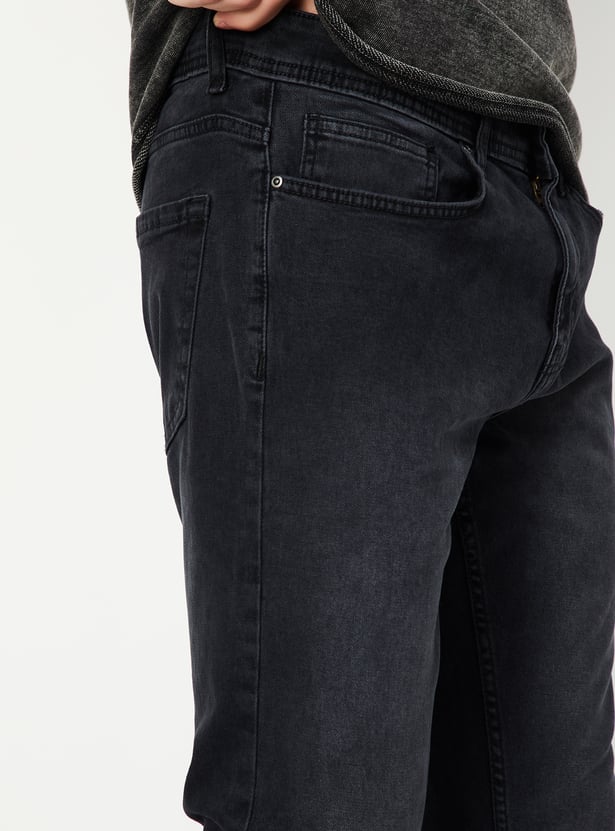 Men Slim Fit Washed Jeans