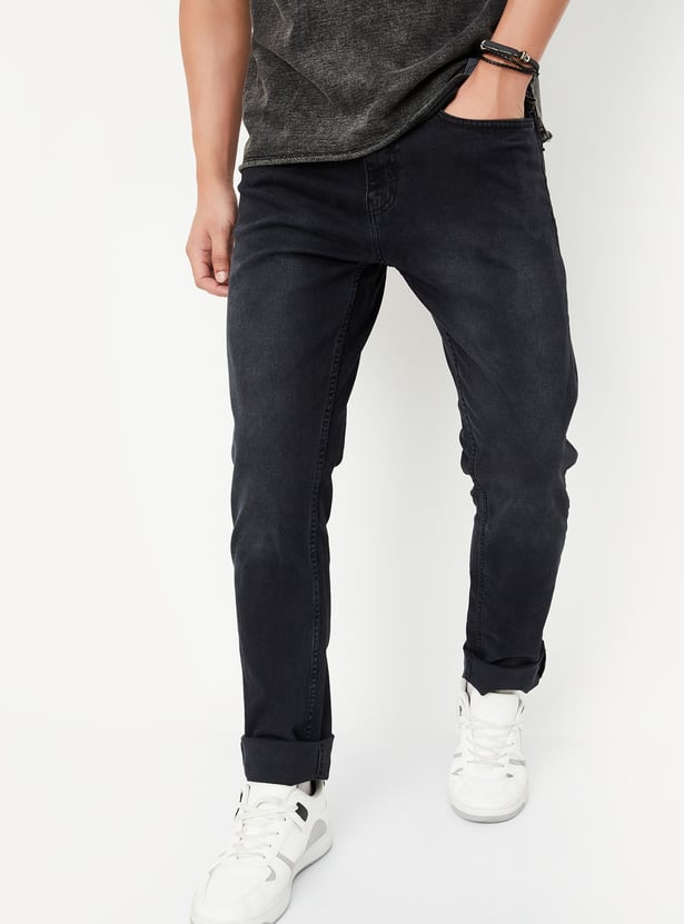 Men Slim Fit Washed Jeans