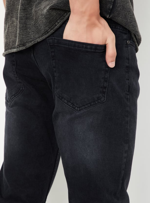 Men Slim Fit Washed Jeans