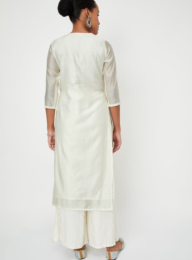 Kalki x Max Women Embroidered Straight Kurta