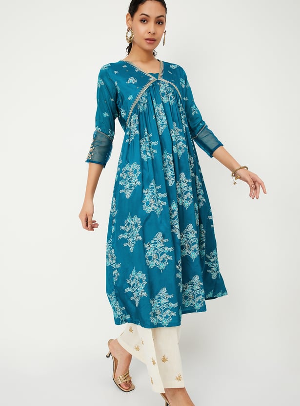 Kalki x Max Women Floral Print Alia Cut Kurta