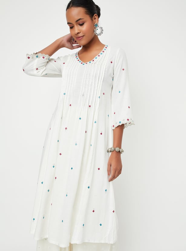 Kalki x Max Women Embroidered A-Line Kurta