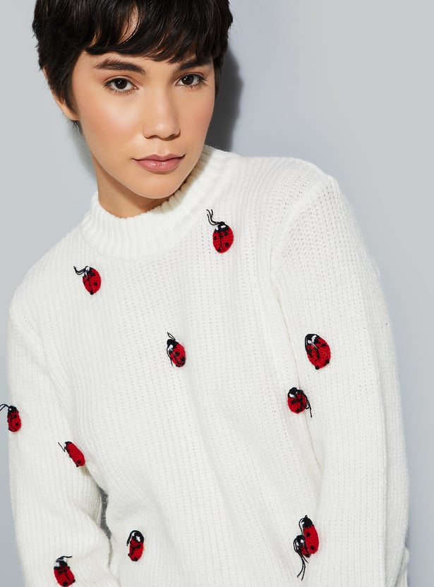 Women Bug Crochet Sweater