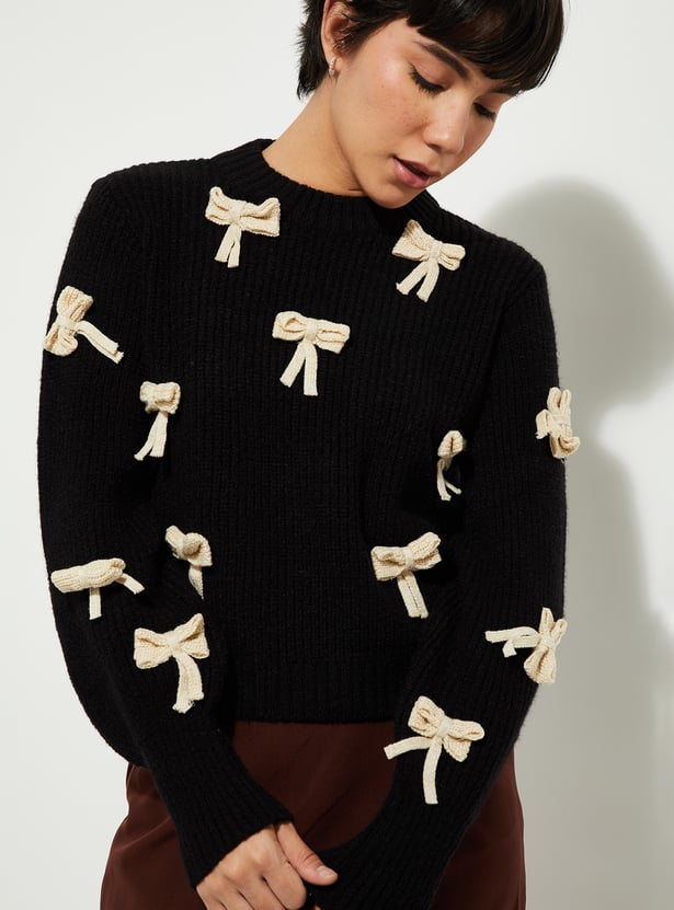 URB_N Women 3D Bow Sweater