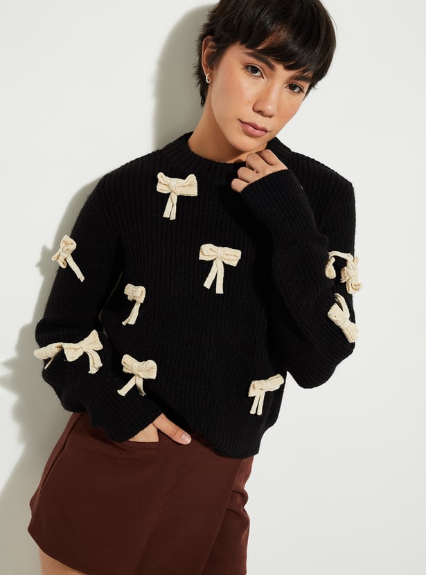 URB_N Women 3D Bow Sweater