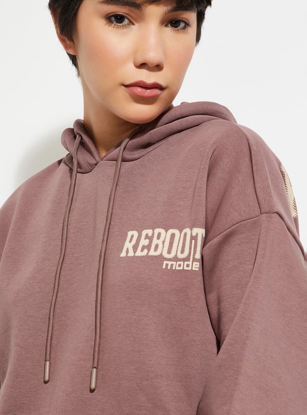 URB_N Women Back Printed Hooded Sweatshirt