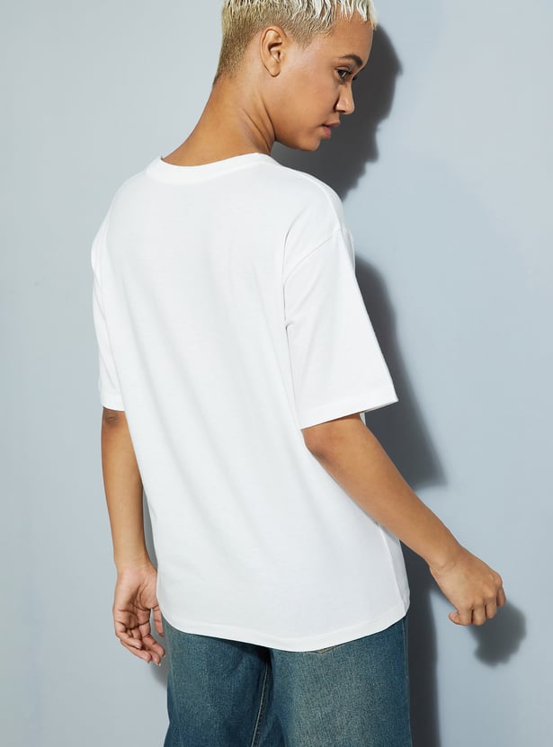 URB_N Women Graphic Printed Relaxed Fit T-shirt