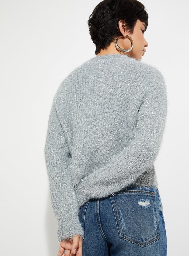 URB_N Women Shimmery Sweater