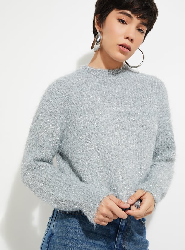 URB_N Women Shimmery Sweater